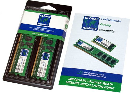 4GB (2 x 2GB) DDR2 400/533/667/800MHz 240-PIN ECC REGISTERED DIMM (RDIMM) MEMORY RAM KIT FOR SERVERS/WORKSTATIONS/MOTHERBOARDS (4 RANK KIT NON-CHIPKILL)